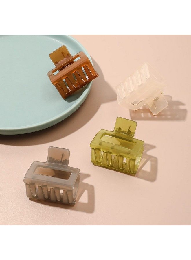 Ivyu Hair Claw Clips For Women Small Claw Clips For Thin Hair 1.57 Inch Mini Hair Clips No Slip Medium Hair Clips Square Claw Clips Hair Styling Accessories For Women Girls - Image 3