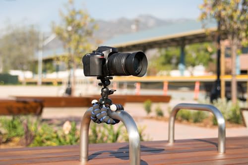 Arkon 11 inch Camera Tripod Mount for Canon Sony Nikon Samsung Cameras, Black/Blue - Image 3