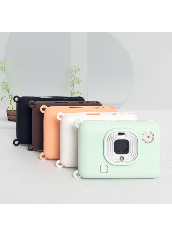 Generic Poly Instax Mini Liplay Protective Case Wear-resistant Soft Case Fit Camera Silicone-Color:Dark Brown  - Image 3