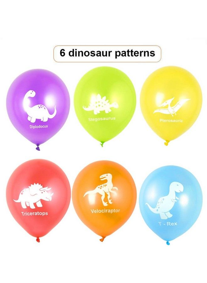 FEPITO 32 Pieces 12" Dinosaurs Balloons Dinosaur Latex Balloons For Dinosaur Party Decorations 8 Colors - Image 4