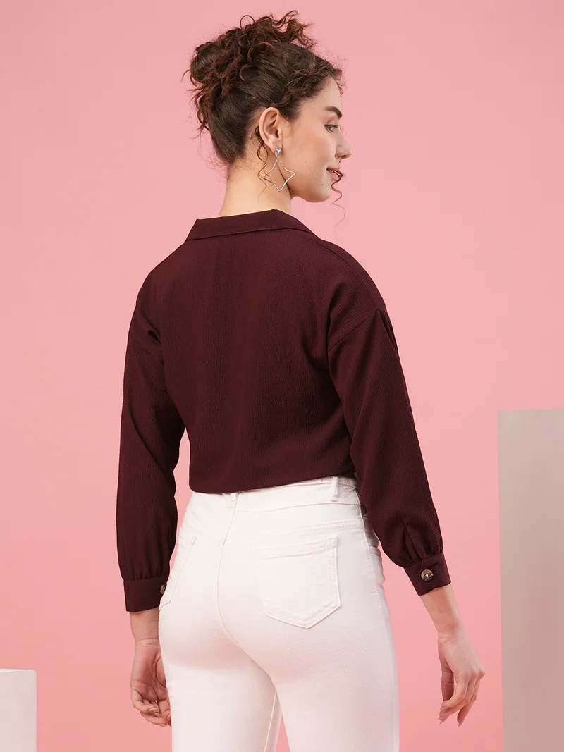 globus Globus Women Lapel Collar Shirt Style Top