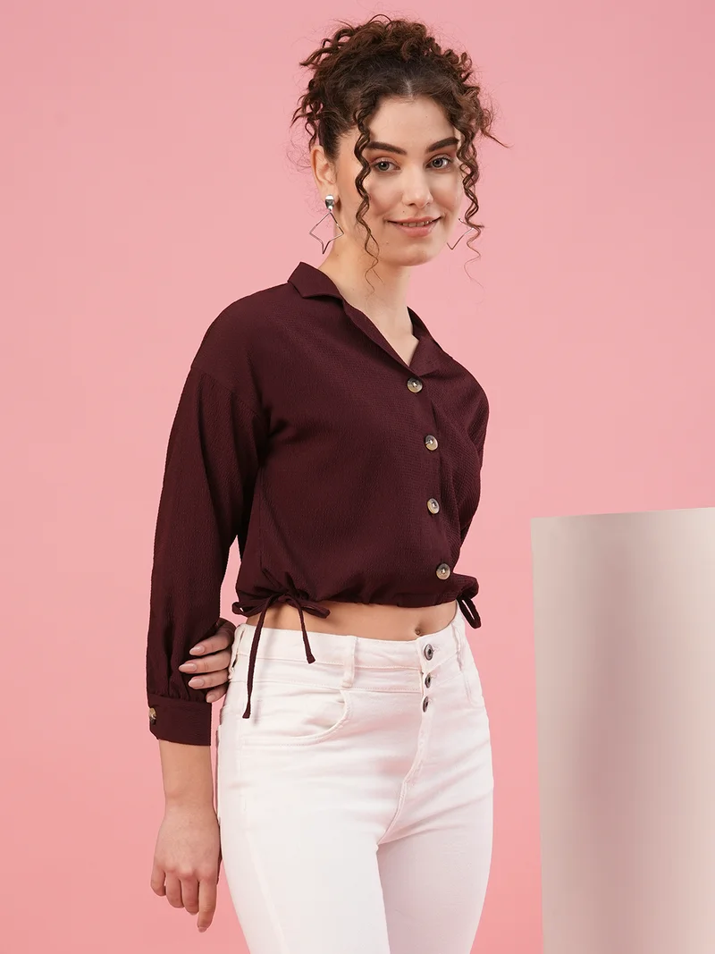 globus Globus Women Lapel Collar Shirt Style Top