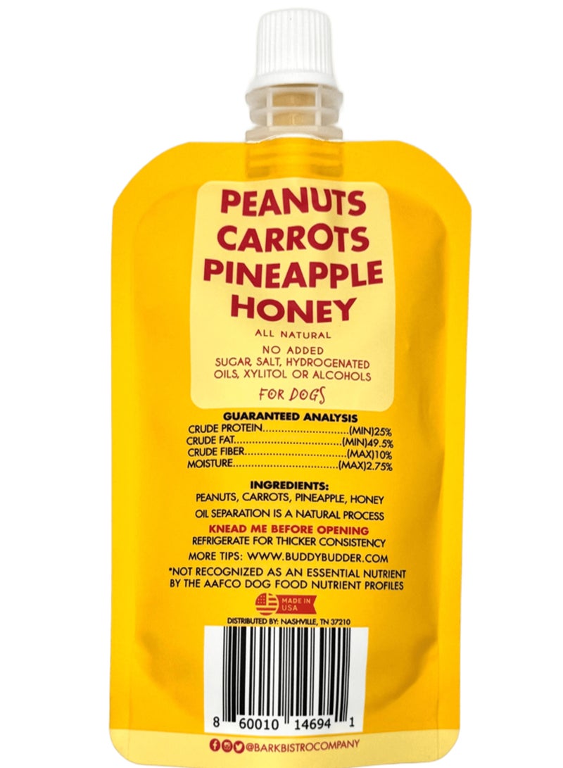 بارك بيسترو بودي بدر سكويز – زبدة فول سوداني طبيعية 100٪ للكلاب، مصنوعة في الولايات المتحدة الأمريكية، [113 جرام | 4 أونصات] 🐶 - Image 2