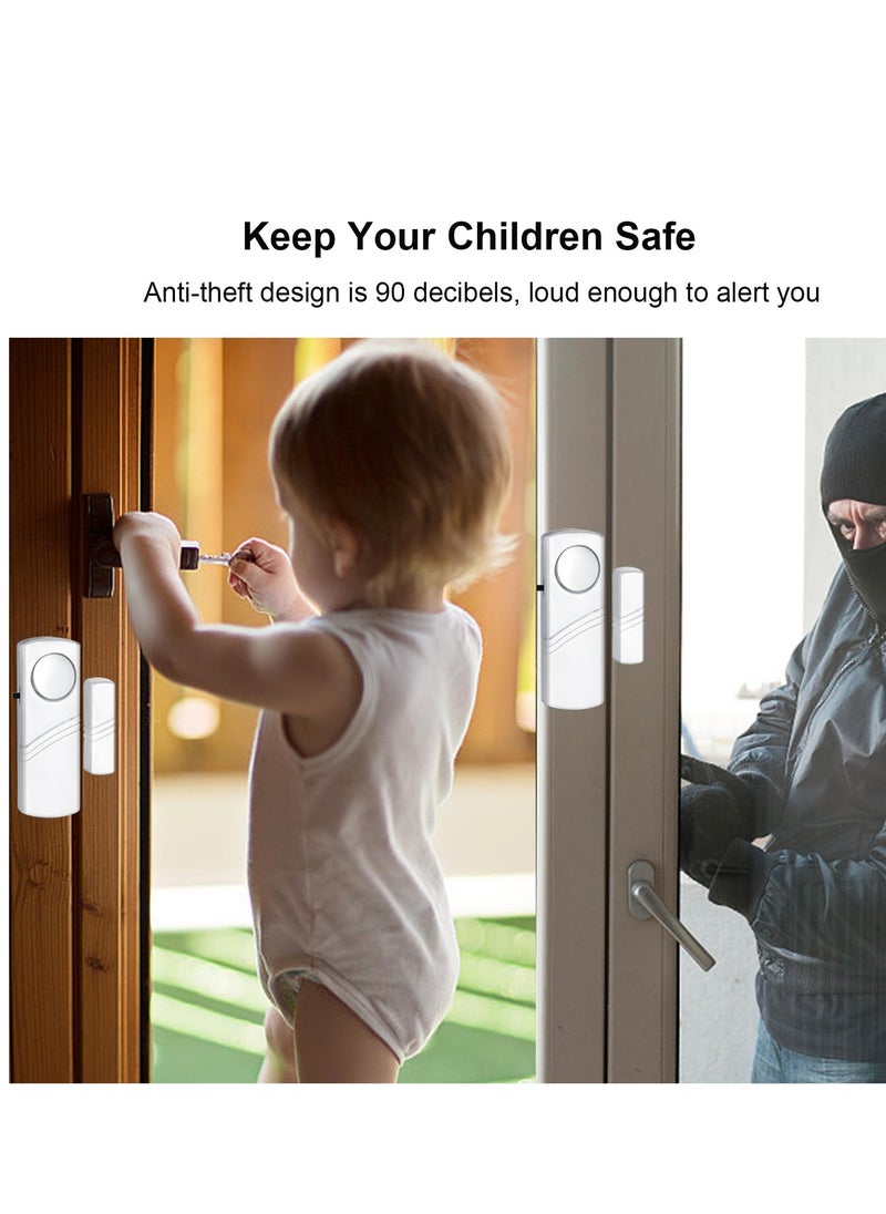 Daytoyz Security Door Window Alarm, Wireless Sensor Door Window Burglar Alarm, Door Alarms for Kids Safety, Easy Installation Doorbell Alarms for Office House Window Pool  - Image 2