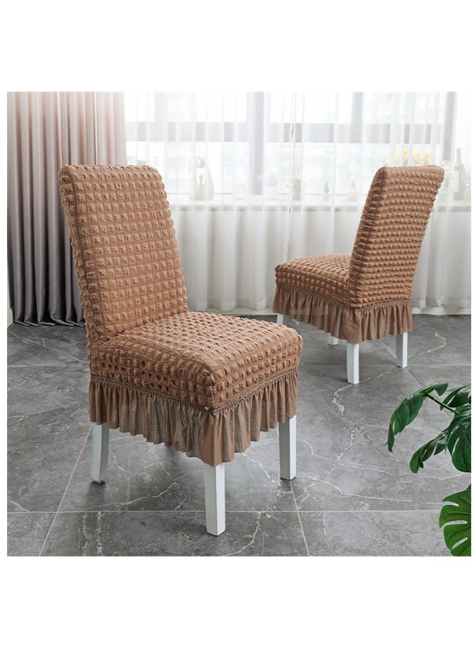 6-Piece Turkish Cotton Stretchable Chair Covers  - Image 1
