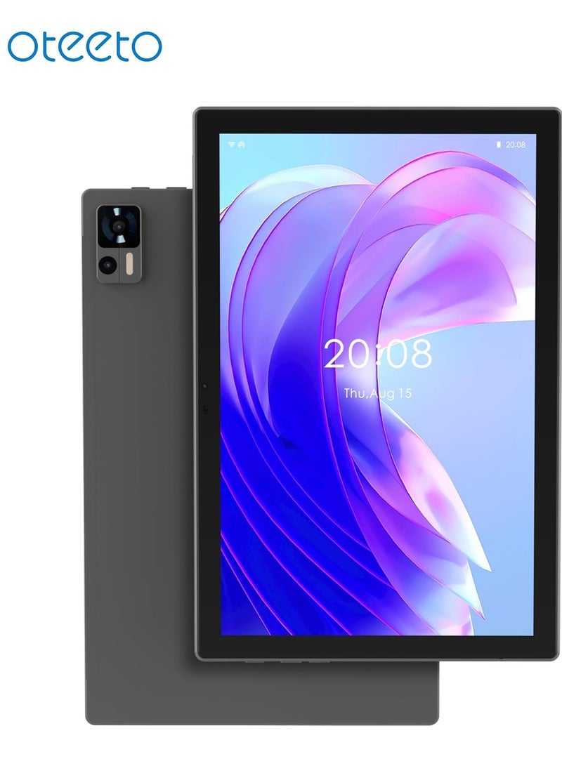 أوتيتو تاب 16 جهاز لوحي 10.1 بوصة IPS LCD/معالج ثماني النواة 2.0GHz أندرويد 14 اتصال 4G بطارية 6000 مللي أمبير 12GB + 512GB كاميرا أمامية 8MP + كاميرا خلفية 13MP لوحة مفاتيح قلم لمسة - رمادي - Image 3