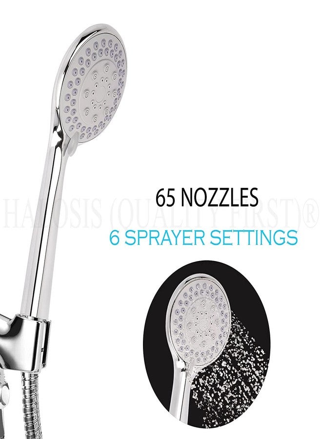 INDOROX Indian Hand Shower for Bathroom Complete Set with Hose and Wall Stand (ABS-Silver Gray) - Image 5