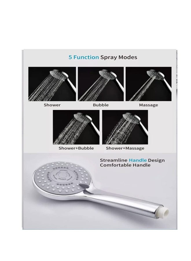INDOROX Indian Hand Shower for Bathroom Complete Set with Hose and Wall Stand (ABS-Silver Gray) - Image 4