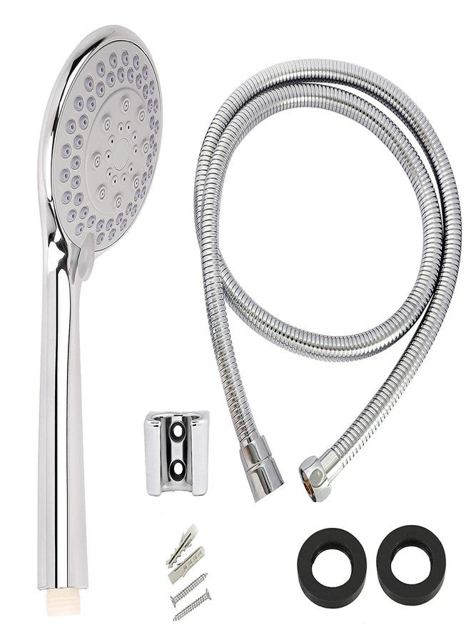 INDOROX Indian Hand Shower for Bathroom Complete Set with Hose and Wall Stand (ABS-Silver Gray) - Image 1