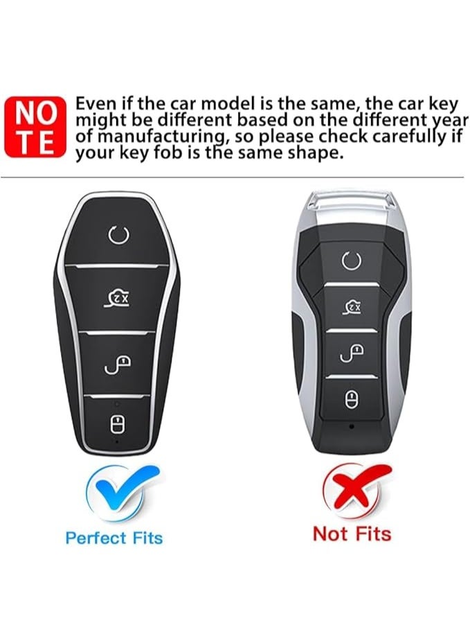Zinc Alloy Car Key Cover Compatible with BYD Atto 3 / Han/Tang/Dolphin/Yuan/Seal - Soft TPU Car Key Fob Protector Case Car Key Case Remote Control Protective Case - Image 3