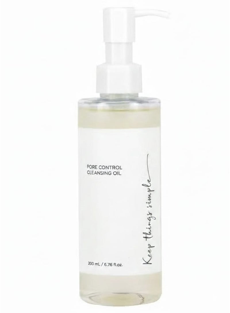korean  Pore Control Cleansing Oil Korean Facial Cleanser, Daily Makeup Blackheads Removal 200ml