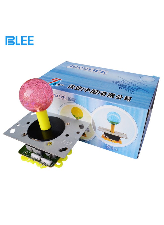 Large Game Machine Decisive Rocker Arcade Game Boxing Street Fighter Moonlight Treasure Box Amusement Machine Without Light Rocker Handle-Product Color:Decisive Rocker (Domestic)-with White Ball + Line  - Image 1
