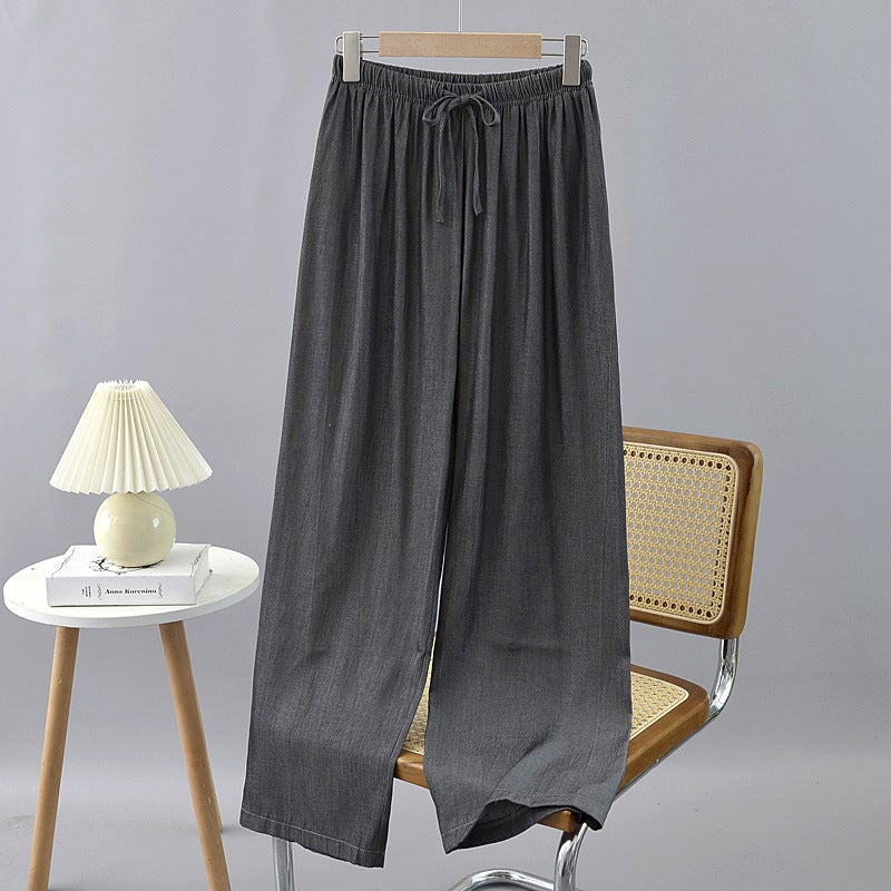 Large Size Pants Children'S Summer Thin Soft Jeans Fat Sister Mm200 Kg Elastic Waist Loose Casual Wide Leg Pants - Image 1