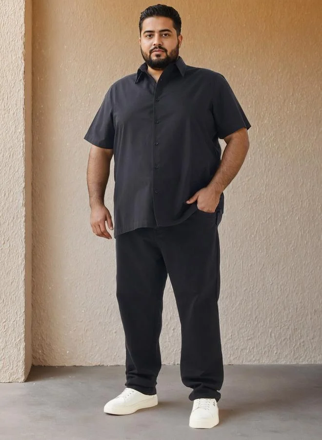 Splash FAV Plus Size Textured Regular Fit Shirt