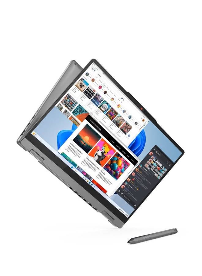لينوفو آيديا باد 5 2 في 1 14IRH9 | رسومات إنتل® UHD | إنتل الجيل الثالث عشر i5-13420H | شاشة 14 بوصة WUXGA IPS 300 نيت لامعة 45% NTSC 60Hz تعمل باللمس | 16GB DDR5 RAM | 512GB PCIe SSD | ويندوز 11 | رمادي لونا - Image 1