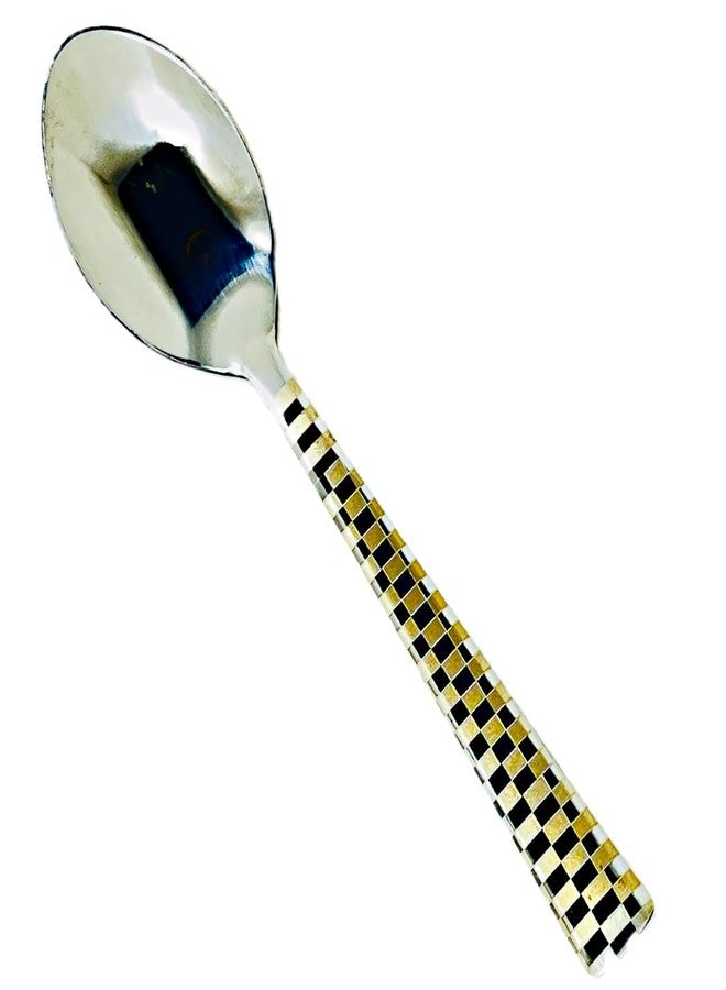 Artha Stainless Steel Spoons Set - 12 Pieces, Durable Laser Print for Everyday Use - Image 5