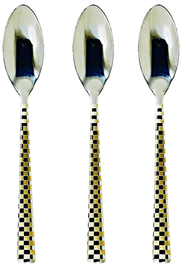 Artha Stainless Steel Spoons Set - 12 Pieces, Durable Laser Print for Everyday Use - Image 2