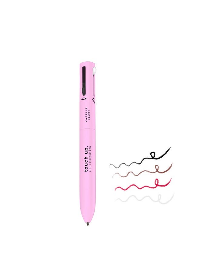 Katelia Beauty 4 In 1 Makeup Pen Refillable Makeup Pen For Easy Travel Portable Makeup Set With Colored Eyeliner Brow & Lip Liner & Highlighter Crueltyfree Beauty Parabenfree Makeup Pen  - Image 5