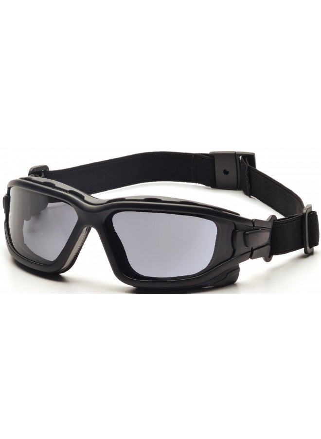 Pyramex Safety Pyramex I-Force Slim Safety Goggle, Black Frame/Gray Anti-Fog Lens  - Image 1