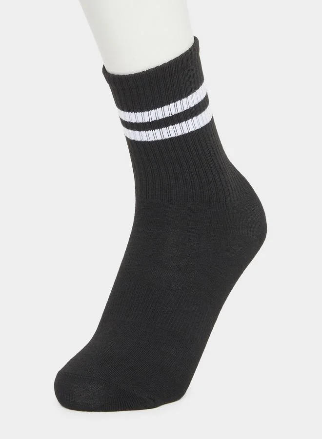 Styli Styli Set of 2 - Contrast Striped Socks