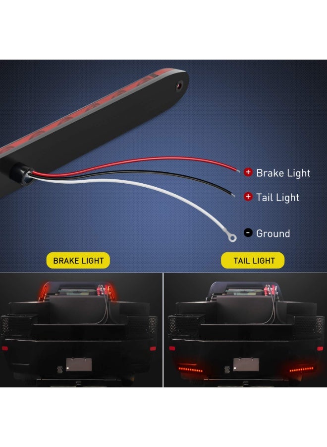 HOMESTAR 2 PCS 16Inch 11 LED Red Trailer Light Bar for Parking Stop Turn Signals Tail Brake DOT Compliant IP65 Waterproof Truck ID Marker - Image 4