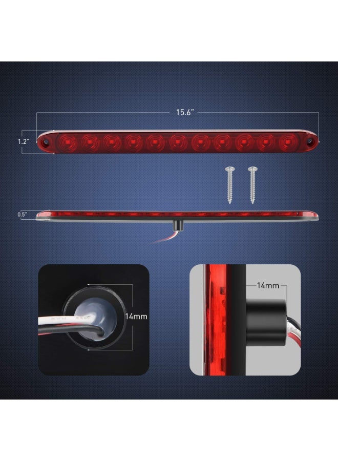 HOMESTAR 2 PCS 16Inch 11 LED Red Trailer Light Bar for Parking Stop Turn Signals Tail Brake DOT Compliant IP65 Waterproof Truck ID Marker - Image 2