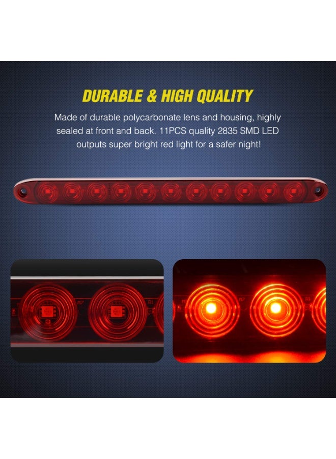 HOMESTAR 2 PCS 16Inch 11 LED Red Trailer Light Bar for Parking Stop Turn Signals Tail Brake DOT Compliant IP65 Waterproof Truck ID Marker - Image 3