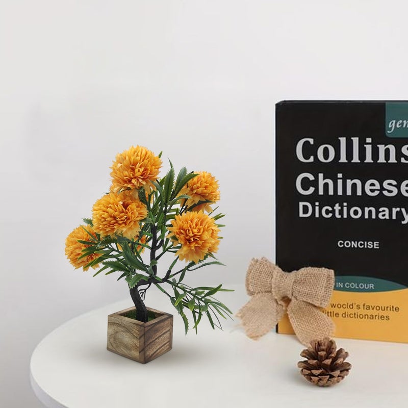 DecoreBugs Artificial Flower Tree Bonsai with Wooden Pot for Indoor Home Office Décor - Image 5
