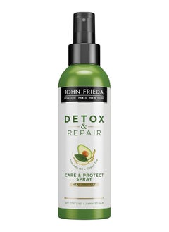John Frieda John Frieda Detox & Repair Care & Protect Heat Protection Spray 200 Ml, Detangling And Strengthening Spray For Dry, Stressed And Damaged Hair, Leave-In Conditioning Treatment 