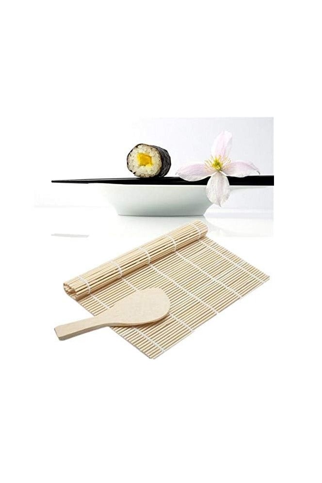 Hoasis New DIY Mould Roller Mat Rice Paddle Set Sushi Maker Kit Rice Roll Mold Kitchen 2pcs - Image 3