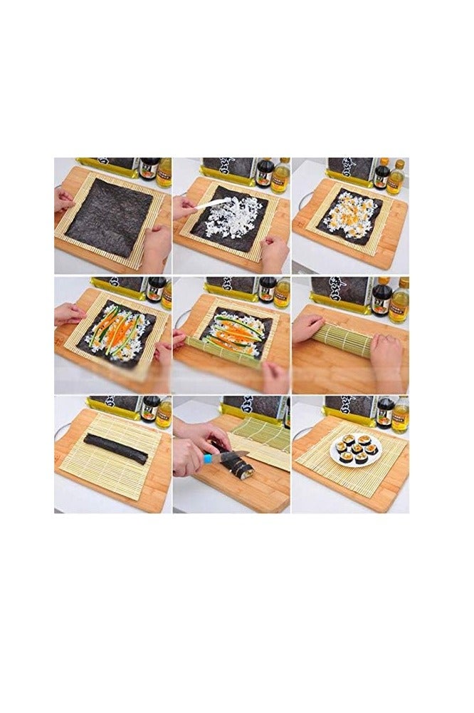 Hoasis New DIY Mould Roller Mat Rice Paddle Set Sushi Maker Kit Rice Roll Mold Kitchen 2pcs - Image 4