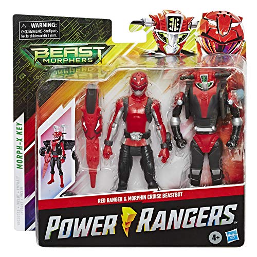 Power Rangers Beast Morphers Red Ranger and Morphin Cruise Beast Bot 6-Inch Action Figure 2-Pack Toys Inspired by The TV Show - Image 2