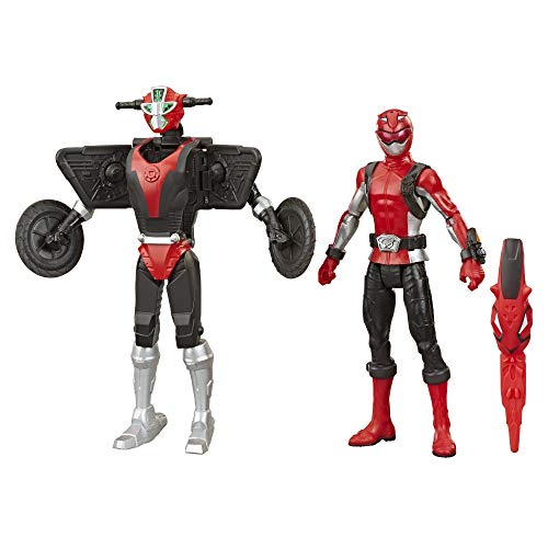 Power Rangers Beast Morphers Red Ranger and Morphin Cruise Beast Bot 6-Inch Action Figure 2-Pack Toys Inspired by The TV Show - Image 1