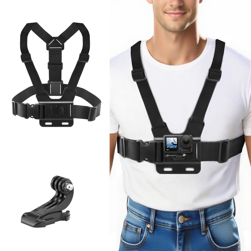 GeeKam Chest Harness Head Strap Cell Phone Clip Kit for POV, VLOG, Compatible for iPhone, Samaung, GoPro Hero, Insta360, AKASO, DJI Osmo, SJCAM and Other Action Cameras - Image 5