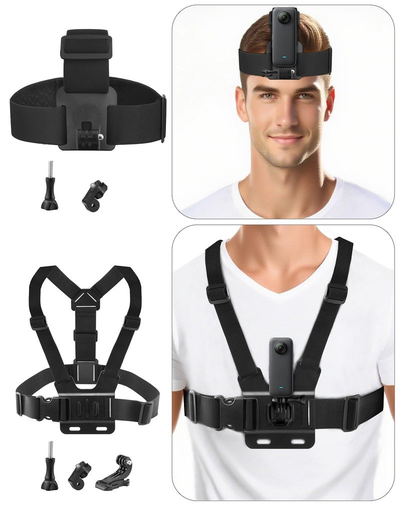 GeeKam Chest Harness Head Strap Cell Phone Clip Kit for POV, VLOG, Compatible for iPhone, Samaung, GoPro Hero, Insta360, AKASO, DJI Osmo, SJCAM and Other Action Cameras - Image 3