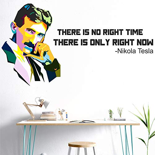 StickMe 'Nikola Tesla - Office - Motivational - Inspirational - Quotes - Creative - Colorful Wall Sticker' -SM780 (Multi Colour, Vinyl - 55cm X 100 cm) - Image 2