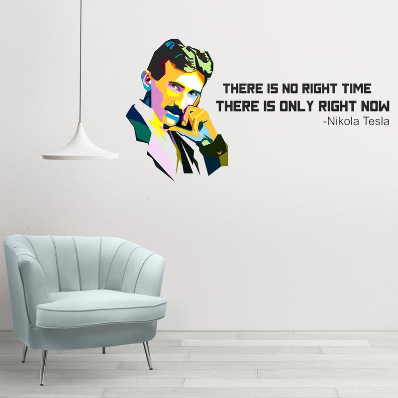 StickMe 'Nikola Tesla - Office - Motivational - Inspirational - Quotes - Creative - Colorful Wall Sticker' -SM780 (Multi Colour, Vinyl - 55cm X 100 cm) - Image 4