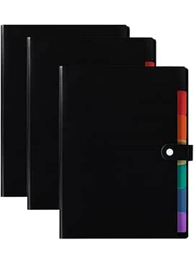 3 Pcs Expanding File Folder Multi Layer Portable Document Organizer for Office School Use - Image 1