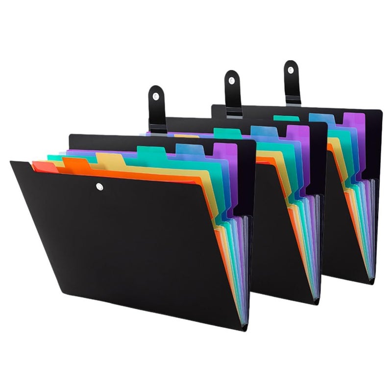 3 Pcs Expanding File Folder Multi Layer Portable Document Organizer for Office School Use - Image 3
