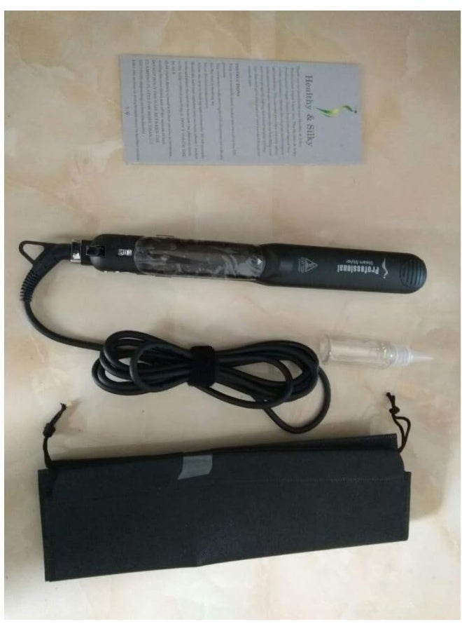 مكواة شعر بخارية احترافية سيراميك لتصفيف الشعر، مصفف صالون الشعر، بخار أيون 3 في 1 مكواة ومجعد ومقلوب - Image 3