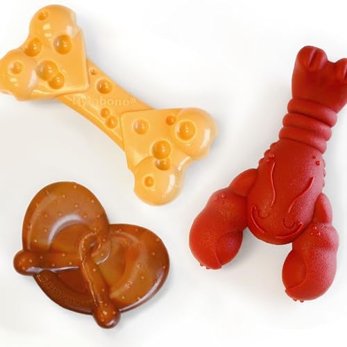 Nylabone Power Chew Toy Bundle Cute Dog Toys for Aggressive Chewers Filet Mignon Cheese and Bacon Flavors Small Dogs Up to 25 lbs 3 Pack - Image 1