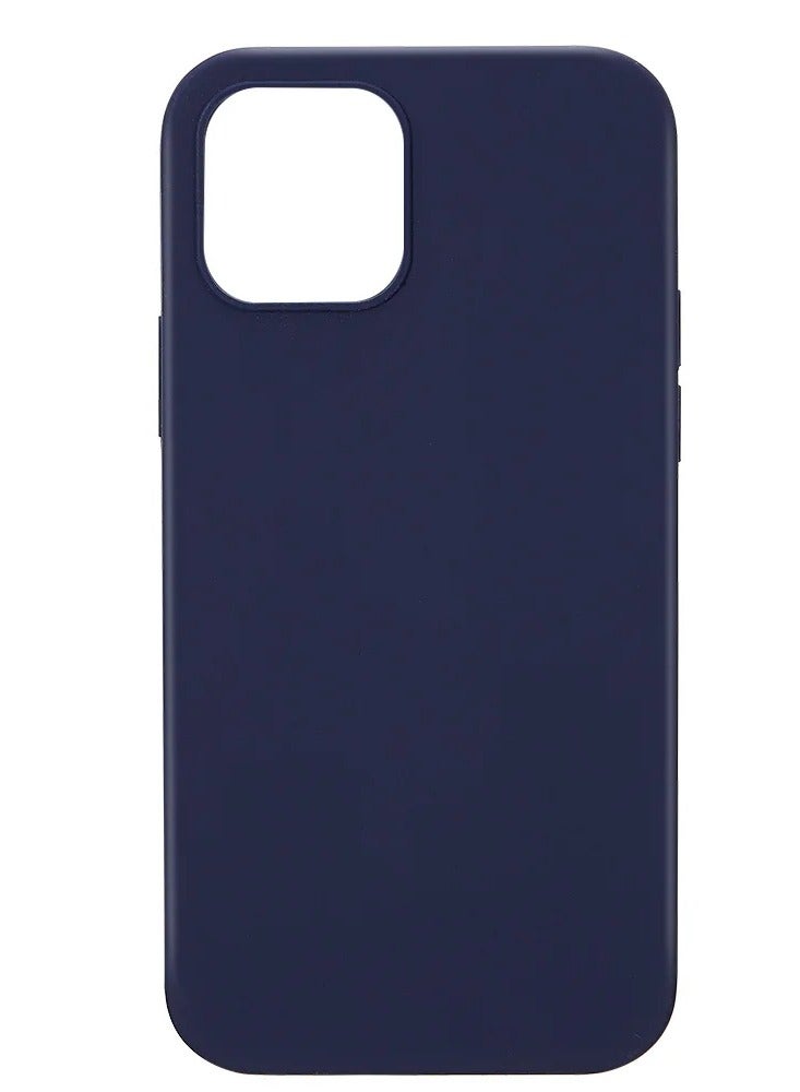 هيكسابيكس غطاء حماية من السيليكون السائل لهاتف آيفون 12 برو ماكس مقاس 6.7 بوصة باللون الأزرق - Image 1