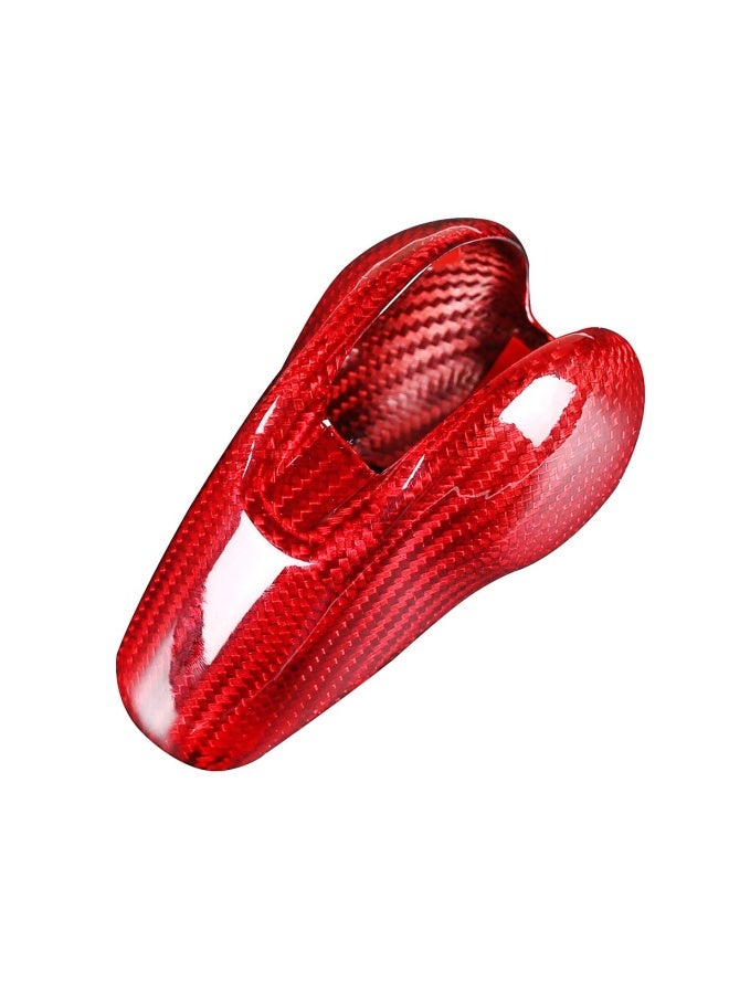 CHEYA Red Real Carbon Fiber Interior Gear Shift Head Cover Trim Car Accessories for Porsche Macan Panamera Cayman 718 911 Boxster - Image 4