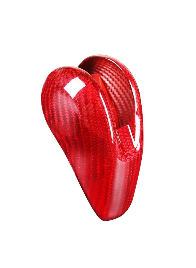 CHEYA Red Real Carbon Fiber Interior Gear Shift Head Cover Trim Car Accessories for Porsche Macan Panamera Cayman 718 911 Boxster - Image 3