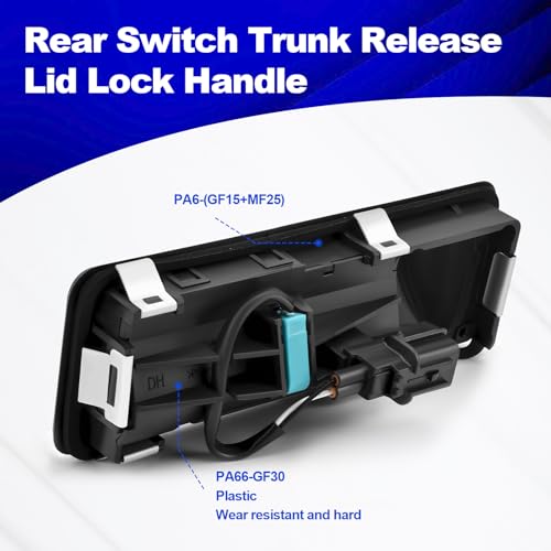 Rear Switch Trunk Release Lid Lock Handle Button Compatible with Hyundai Genesis G80 2015-2020 Part Numbers 81260-B10104X 81260-B10104X - Image 3