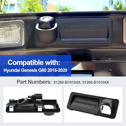 Rear Switch Trunk Release Lid Lock Handle Button Compatible with Hyundai Genesis G80 2015-2020 Part Numbers 81260-B10104X 81260-B10104X - Image 4