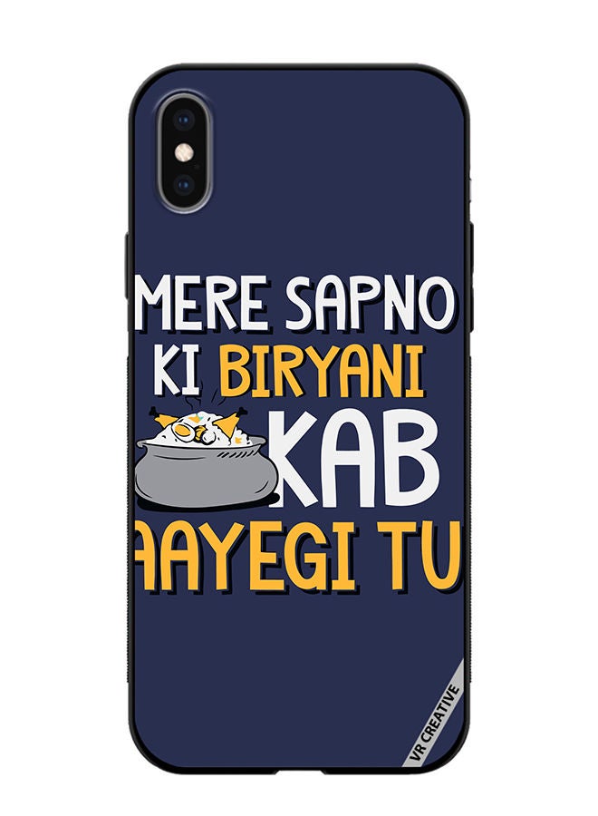 VR CREATIVE Protective Case Cover For Apple iPhone XS Max Mere Spano Ki Biryani Kab Aayegi Tu Design Multicolour - Image 1