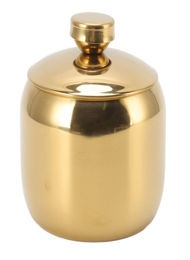 Tnfeeon Condiment Jar Container Stainless Steel Lids Condiment Canisters Pots Seasoning Box Salt Container Sugar Bowl for Kitchen Counter Food Storage (Gold) - Image 1