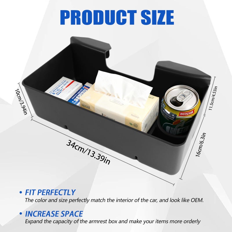 Ryansunoro Central Console Hanging Organizer Box for Chevy Silverado GMC Sierra 1500 2019-2025 and Chevrolet Silverado/Sierra 2500HD 3500HD 2020-2025 Split-Bench Seat Only - Image 3
