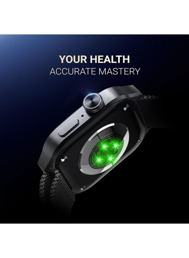 TELUX FLEXFIT Smart Calling Watch with 2.13” AMOLED Display, 4GB Memory, 3D Curved Screen, Bluetooth Calling, Health Monitoring, AI Voice Assistant, 7-Day Battery, Android & iOS App
